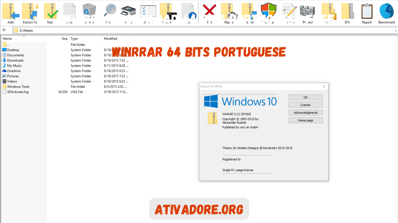 WinrRAR 64 Bits Portuguese