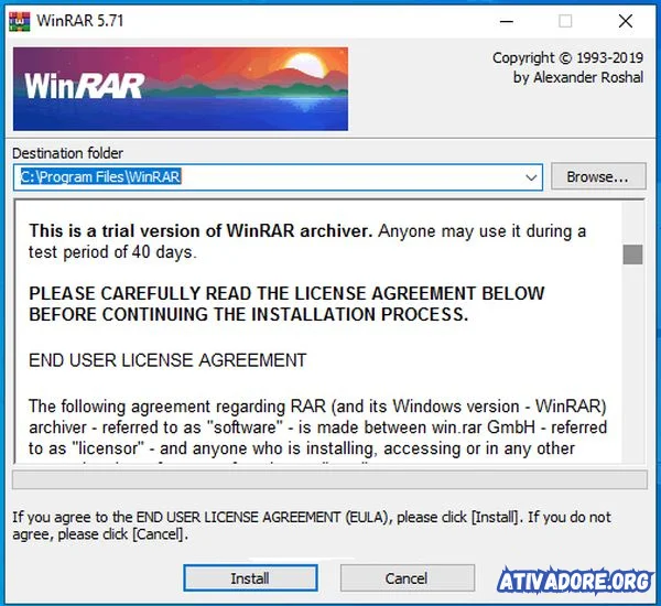 WinRAR Instalação