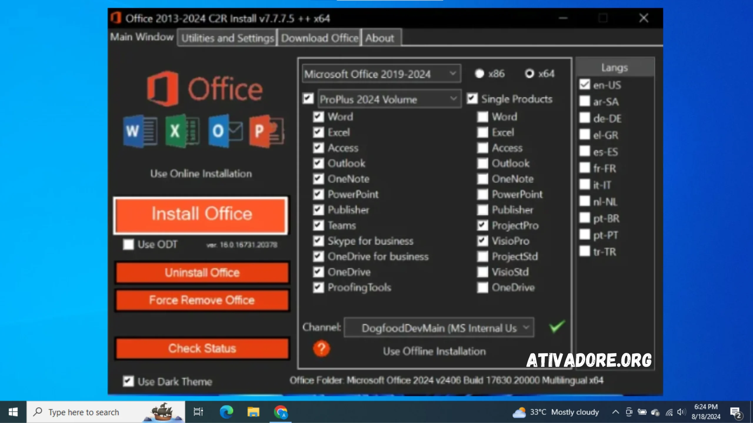 Office 2024 Instalação